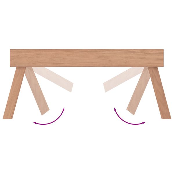 vidaXL Folding Tray 55x35x25 cm Solid Wood Teak