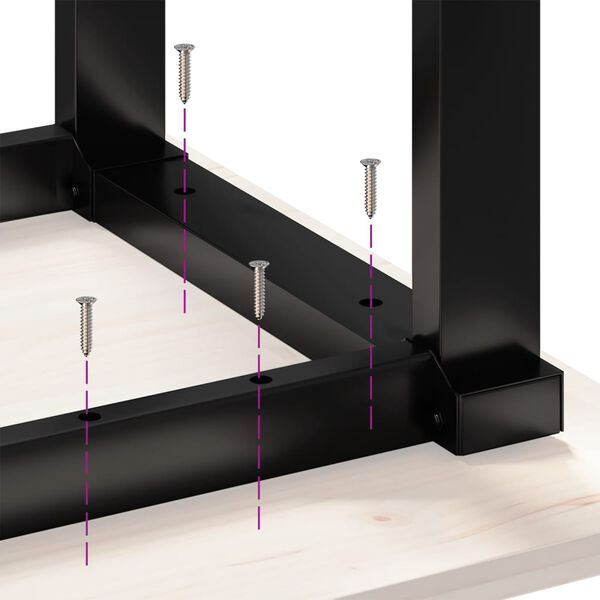 vidaXL Dining Table Legs O-Frame 60x40x73 cm Steel